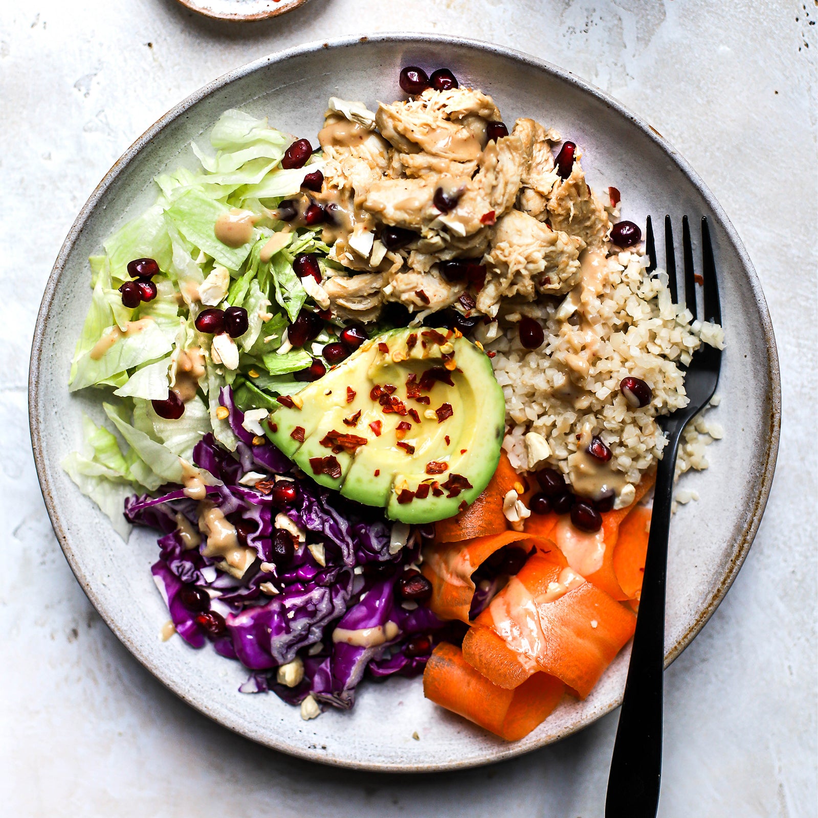 Chicken Satay Cauliflower Rice Bowl – Fullgreen UK